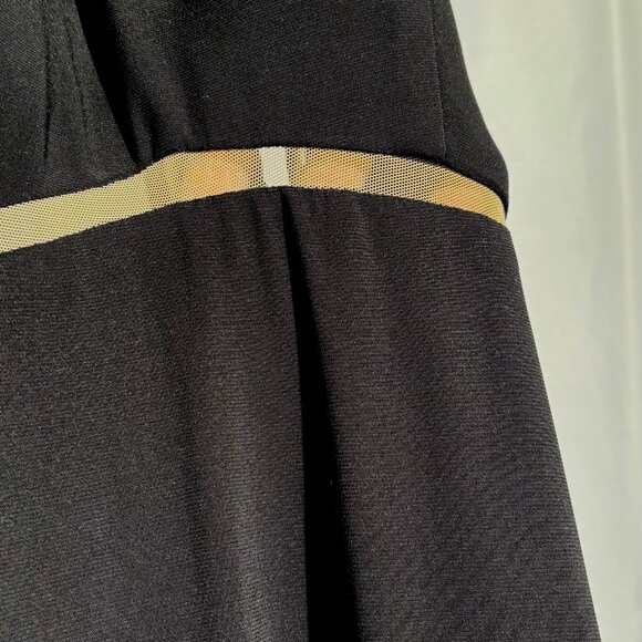 Women’s Xscape Mesh Insets Sleeveless Evening Dress Gown Black Size 6 - Picture 5 of 6